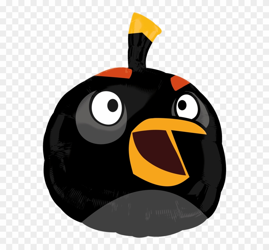 Black Bird Super Shape - Black Angry Bird Face Clipart
