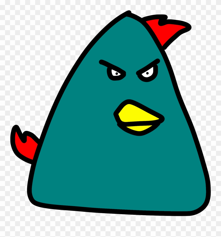 Triangle Teal Bird - Wiki Clipart