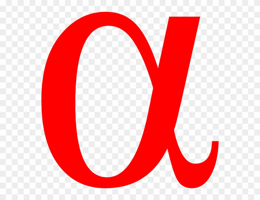 Alpha Clip Art At Clker Com Vector Clip Art Online - Alpha Symbol Png Red Transparent Png