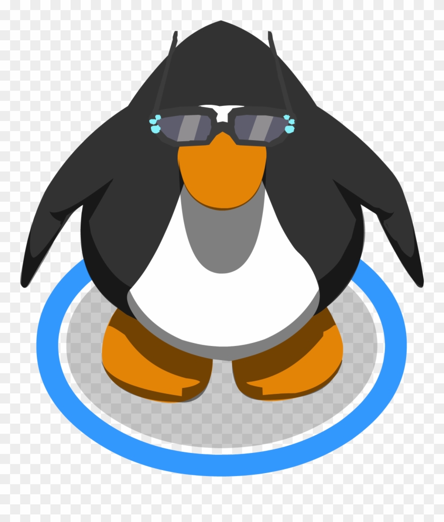 Rhinestone Sunglasses In-game - Club Penguin Penguin Sprite Clipart