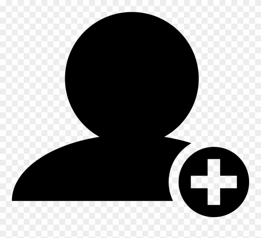 Add People Interface Symbol Of Black Person Close Up - Simbolo De Persona Png Clipart