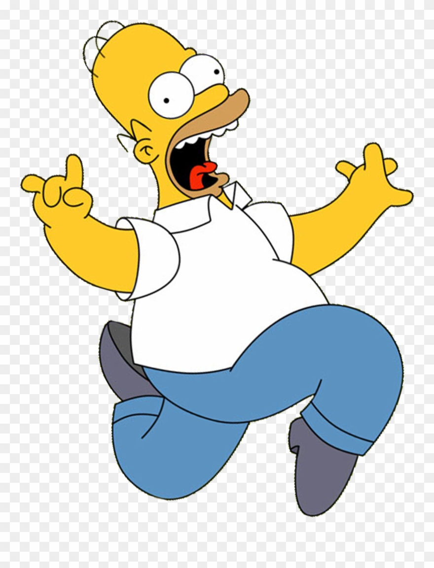 Homer Marge Bart Lisa - Homer Simpson Crazy Png Clipart