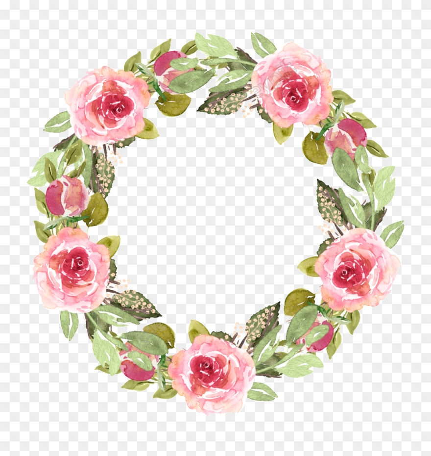 Clip Art Royalty Free Library Watercolor Free Texture - Pink Floral Frame Png Transparent Png