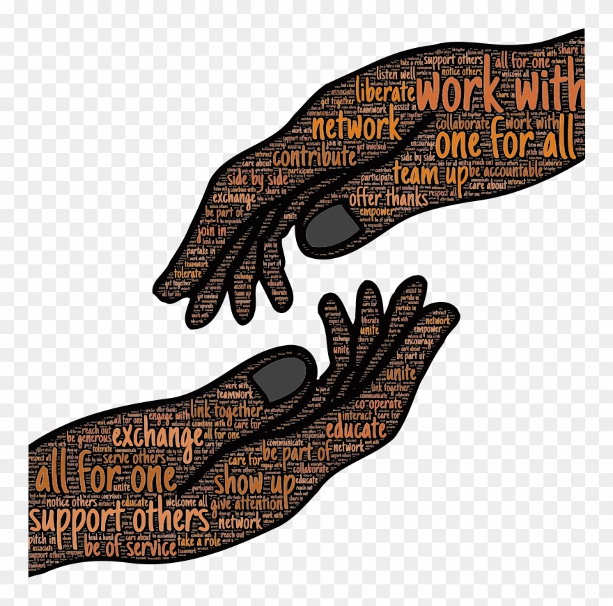 Medium Image - Typography Hands Clipart