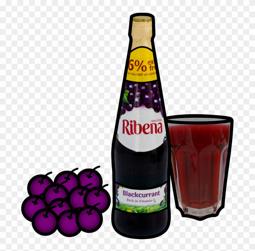 Drink Clipart Squash - Ribena Blackcurrant Rich In Vitamin 1ltr - Png Download