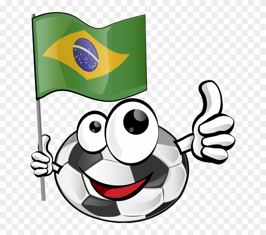 Brazil Worldcup2018 Fifa Russia Flag Flagbrazil Footbal - Brazil Football Drawing Clipart