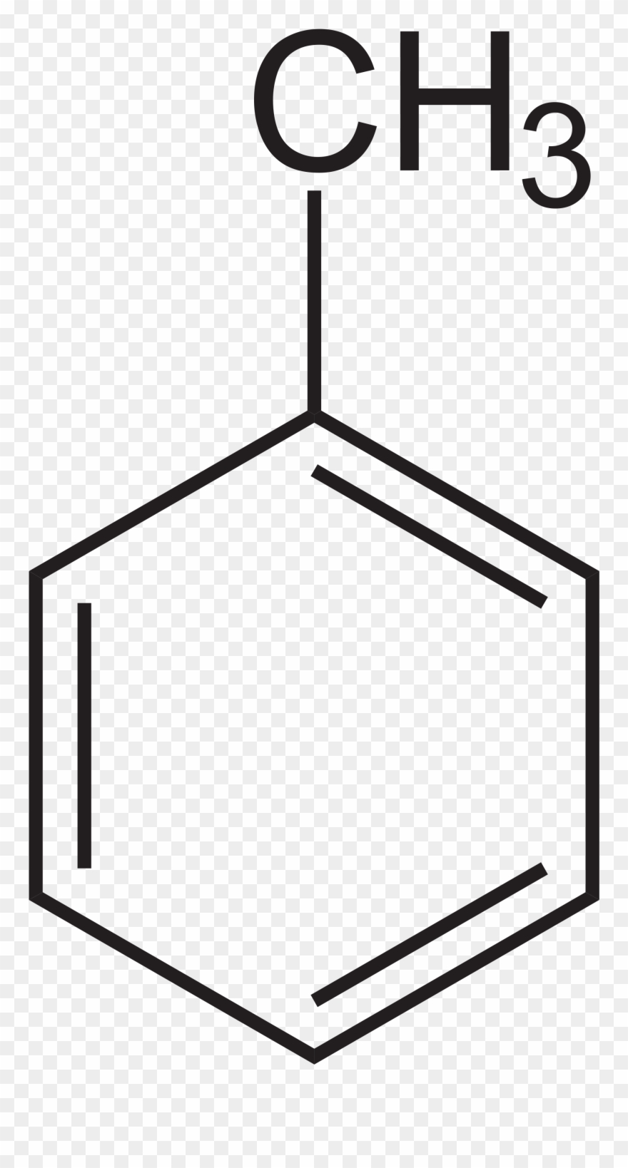 File - Toluol - Svg - Formule Semi Développée Toluène Clipart