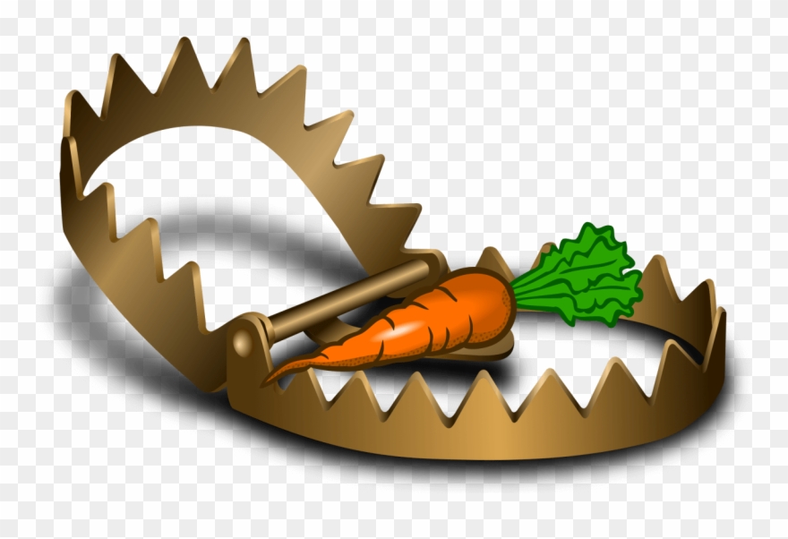 That Dividend Carrot Looks Nice, But Ignore The Debt - Snare Trap Clip Art - Png Download