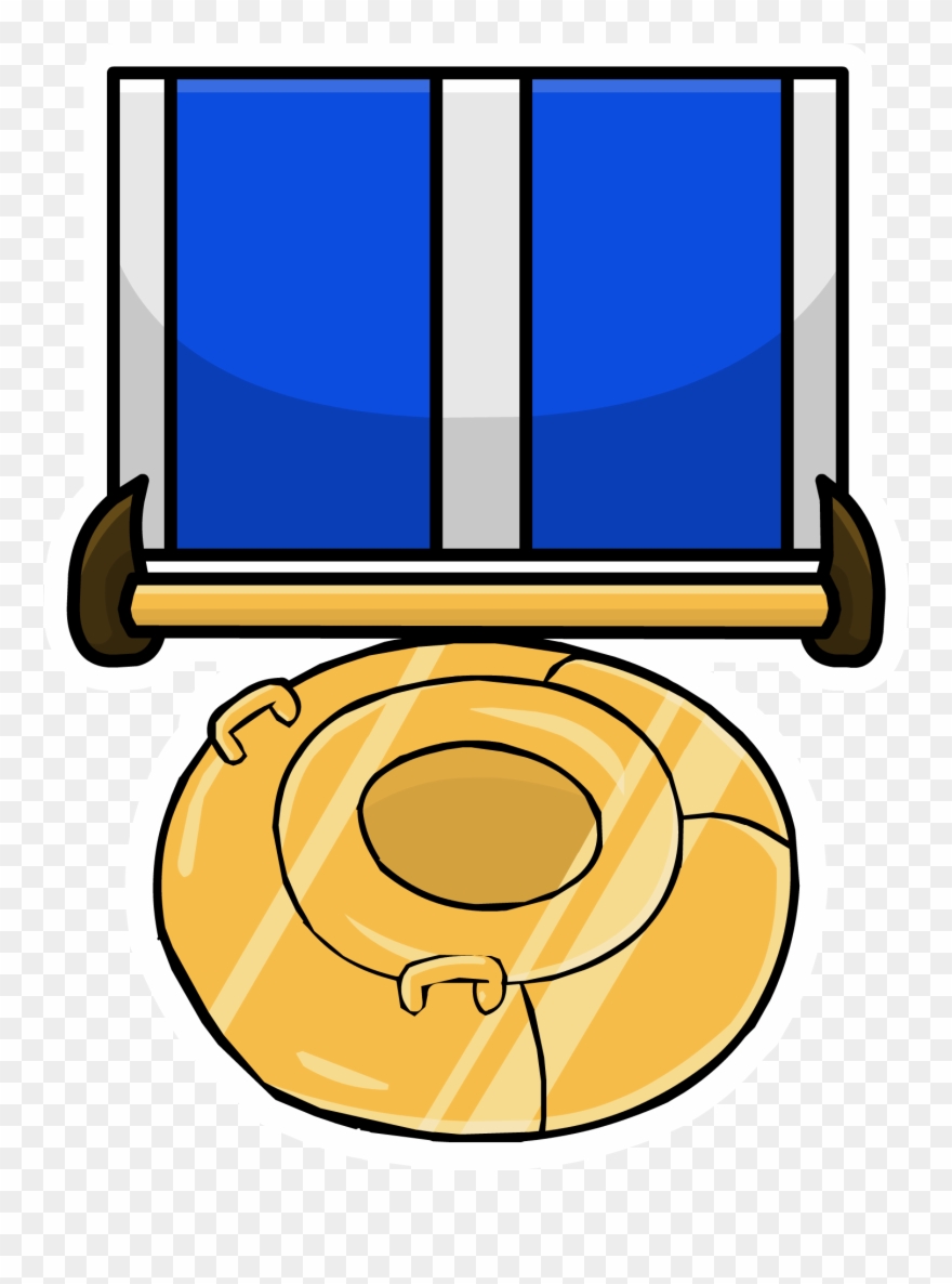 Sled Racing Medal Pin Clipart