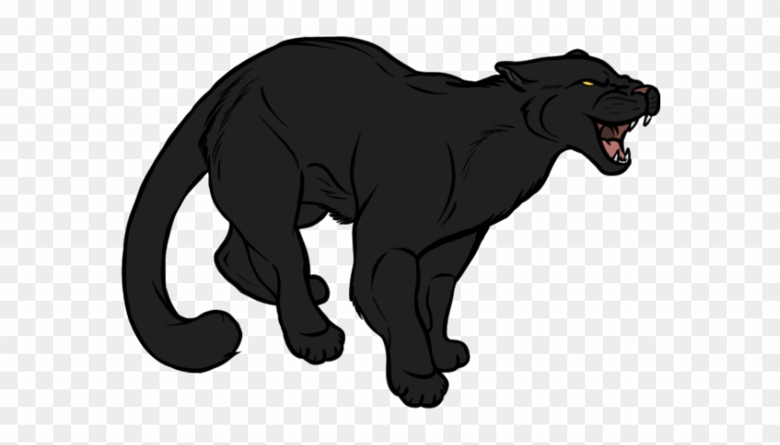 Panther Clipart Full Body - Painting - Png Download