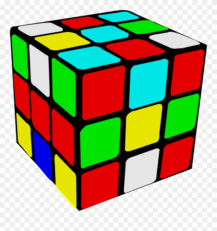 Rubix Cube Png File - Scrambled Rubik's Cube Png Clipart