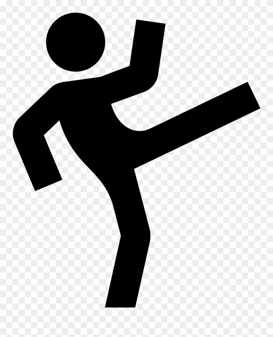 This Is An Image Of A Person Kicking Clipart