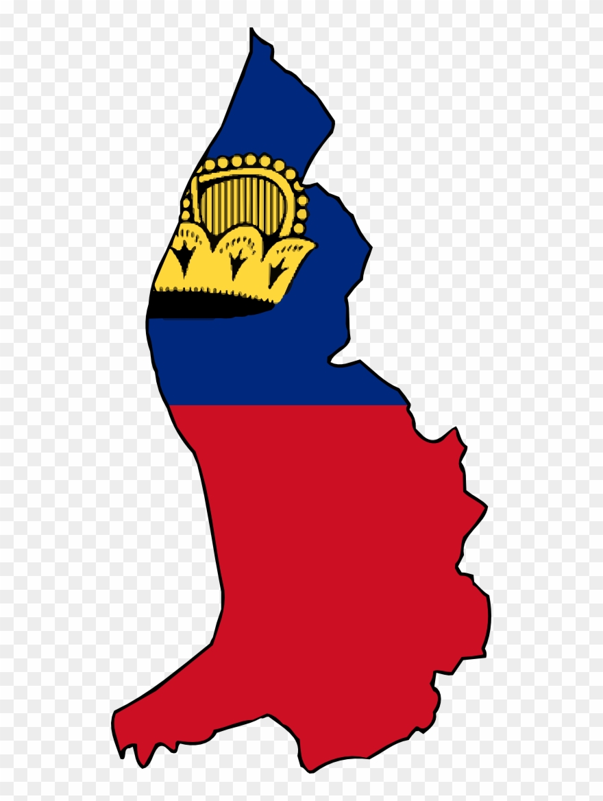 Clip Art Peru Flag - Liechtenstein Map With Flag - Png Download