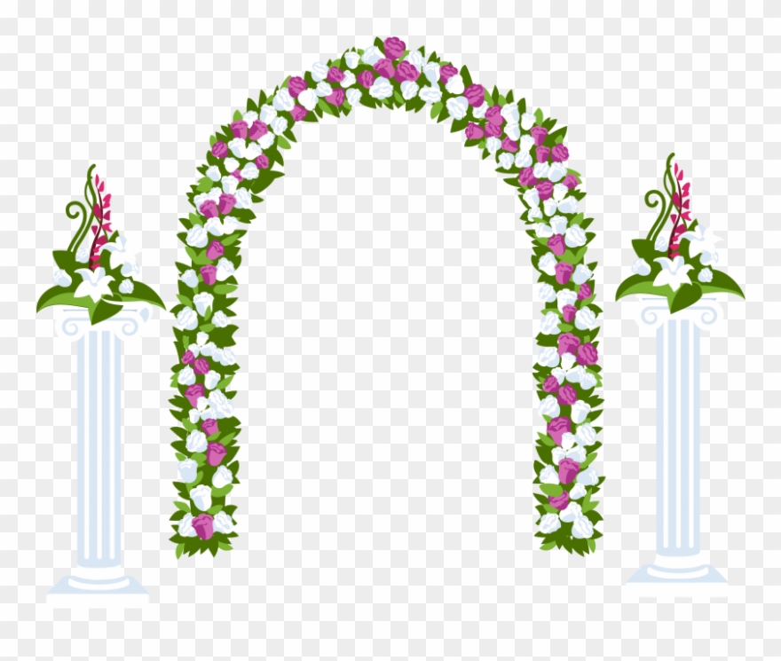 Free Png Floral Arch And Columns Png Images Transparent - Arco De Flores Dibujo Clipart