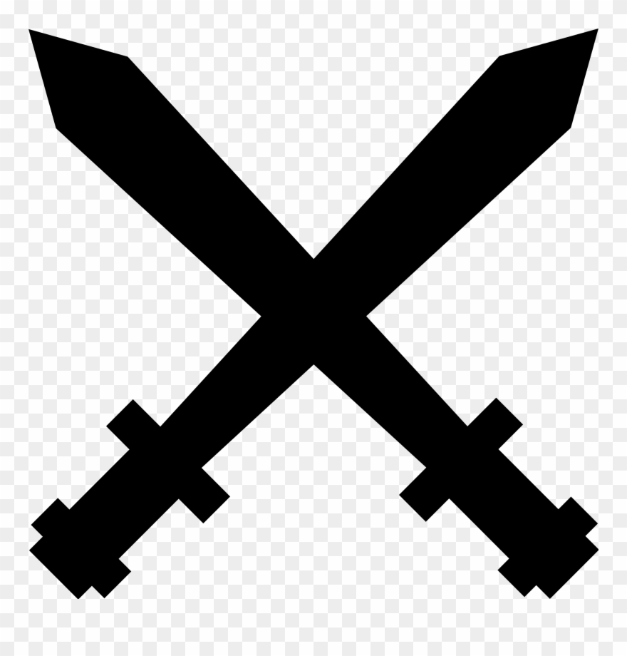 Open - Two Swords Crossed Png Clipart