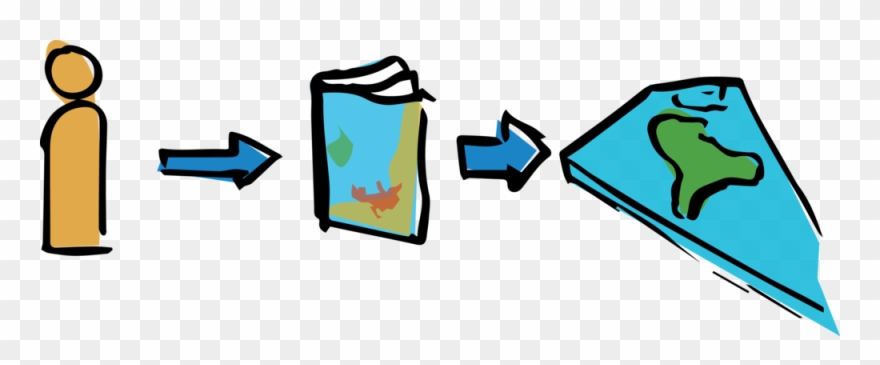 Book To Island - Book Clipart