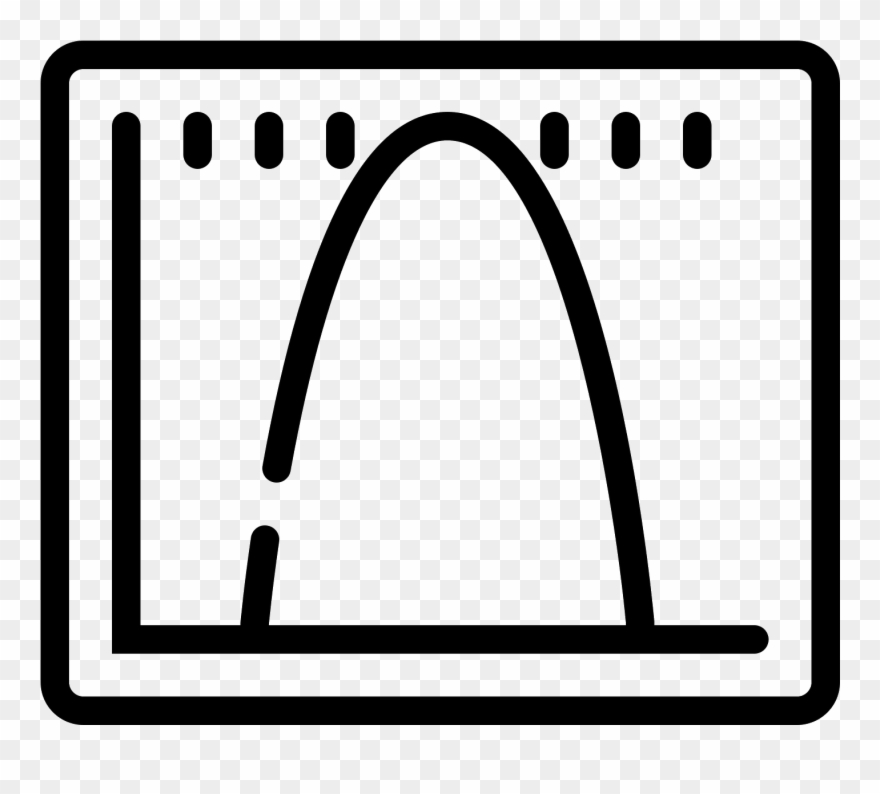 This Is A Picture Of A Graph With A Hill Shaped Curve - Icon Clipart