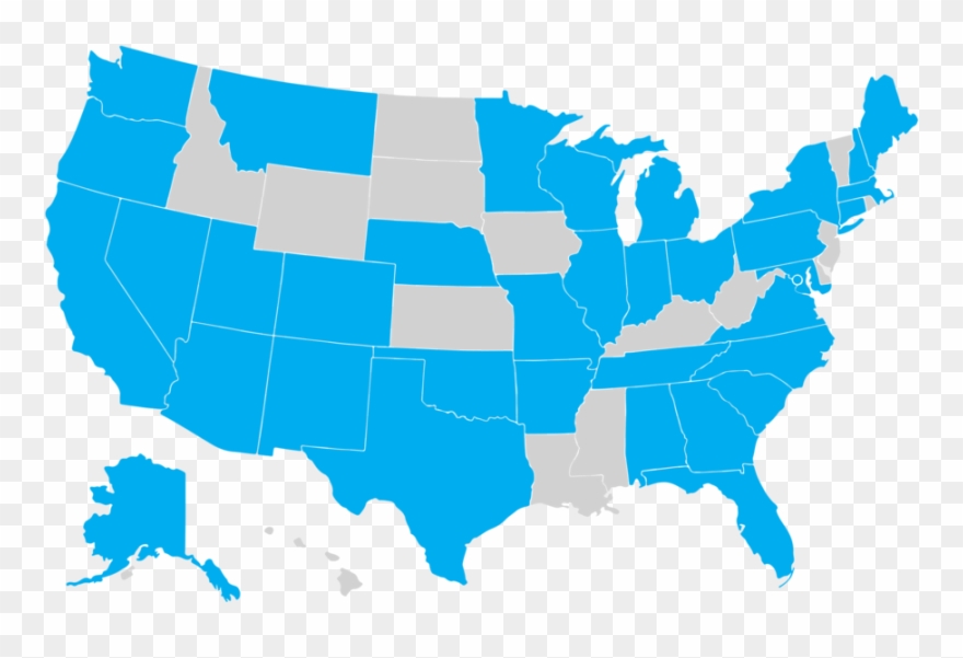 Volunteer Map Connect With Transparent Background - Opioid Addiction By State Clipart
