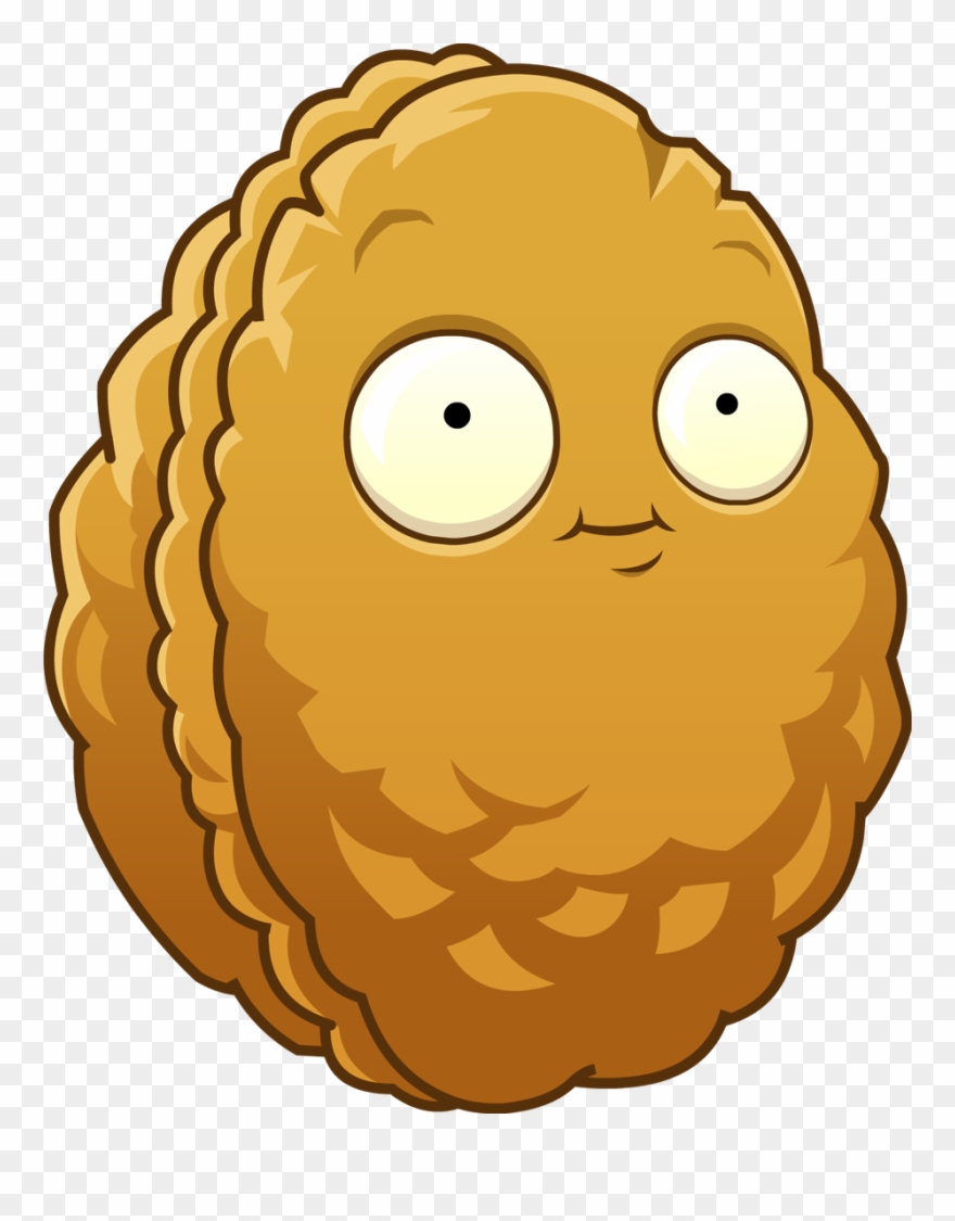 Wall-nut Character - Wall Nut Plants Vs Zombies 2 Clipart