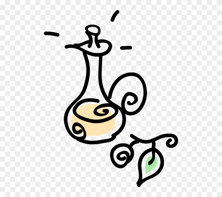 Vector Illustration Of Virgin Olive Oil Salad Oil - Illustration Clipart