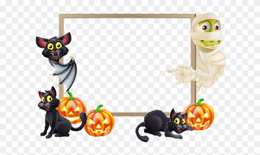 Halloween - Page - Landscape Halloween Border Clipart