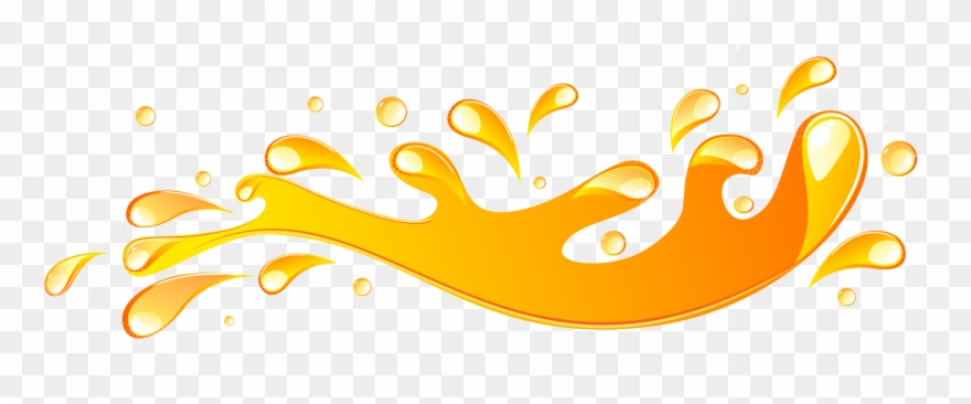 Drop Yellow Liquid Gold Drops Transprent Png - Orange Splash Clipart