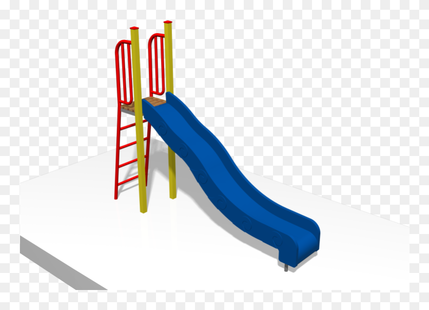 Free Standing Slide Unit Transparent Background - Playground Slide Clipart