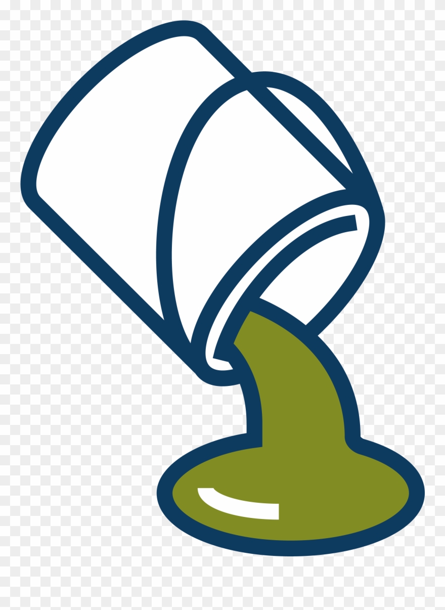 Paint Can Spill Icon - Icone Seau Clipart
