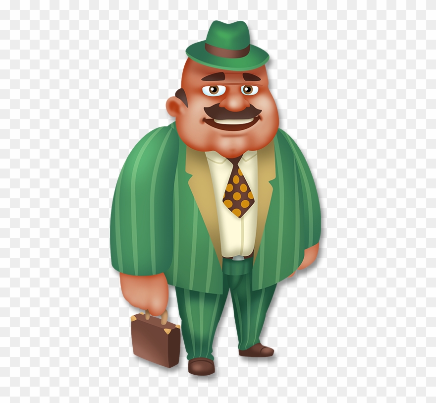 Salesman - Hay Day Personagens Cidade Clipart