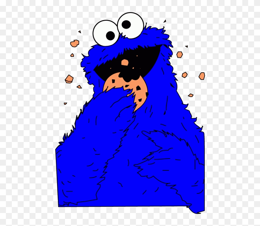 Cookie Monster Clipart Tumblr Transparent - Cartoon Cookie Monster Eating Cookies - Png Download