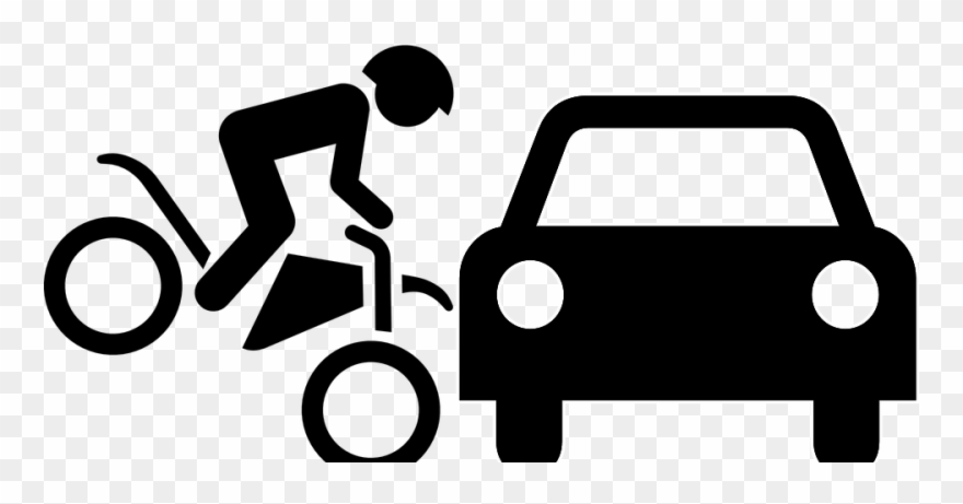 Car Bike Accident Cartoon Clipart