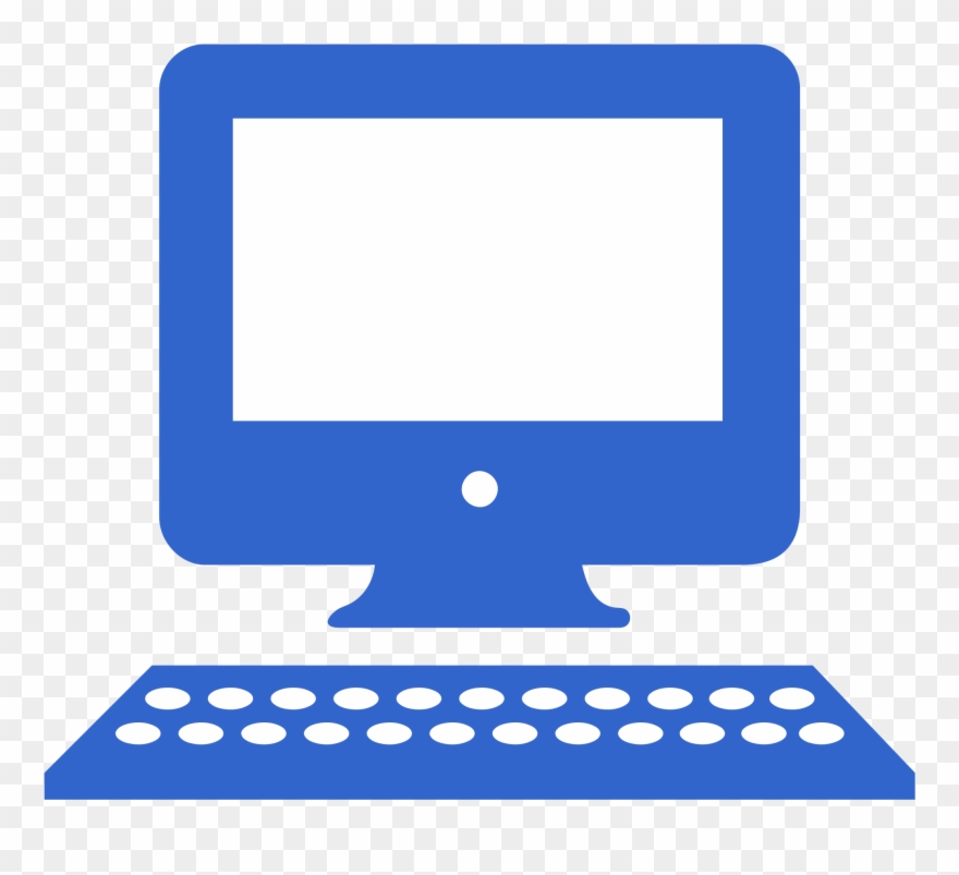 Black And White Download Computer Svg - Blue Computer Icon Clipart