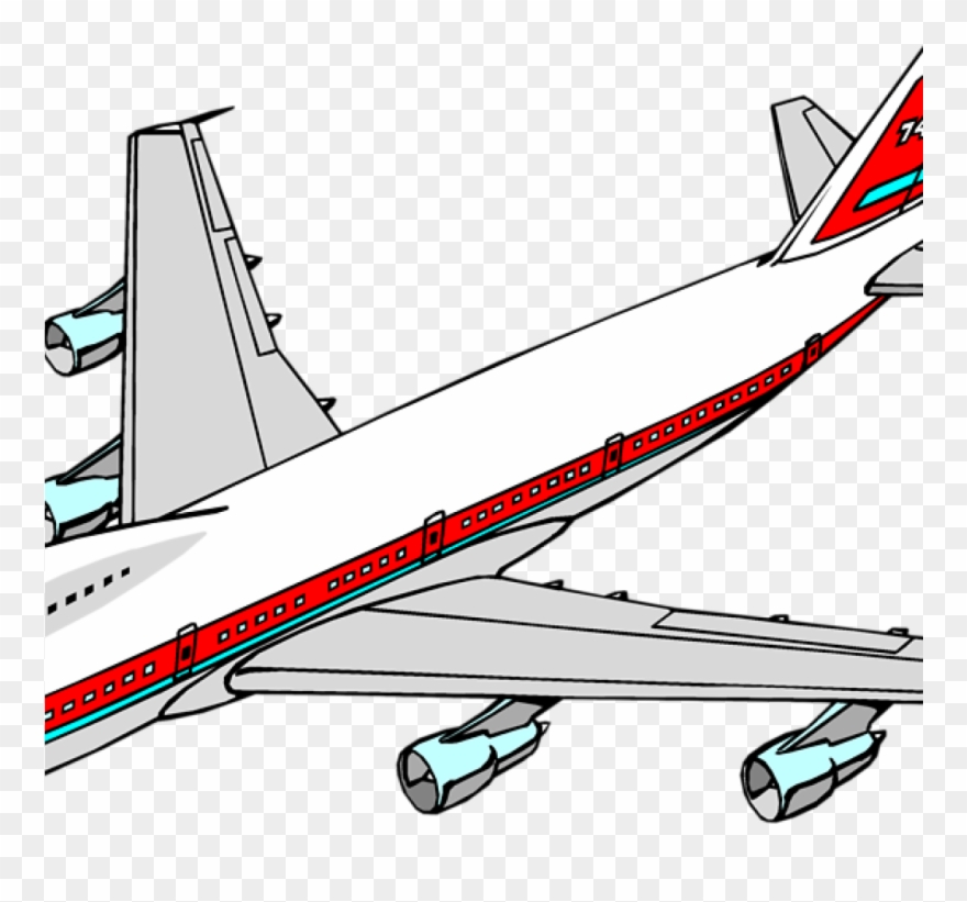 Airplane Clipart 747 Airplane Clipart Animations - Cool Plane Clipart Black And White - Png Download