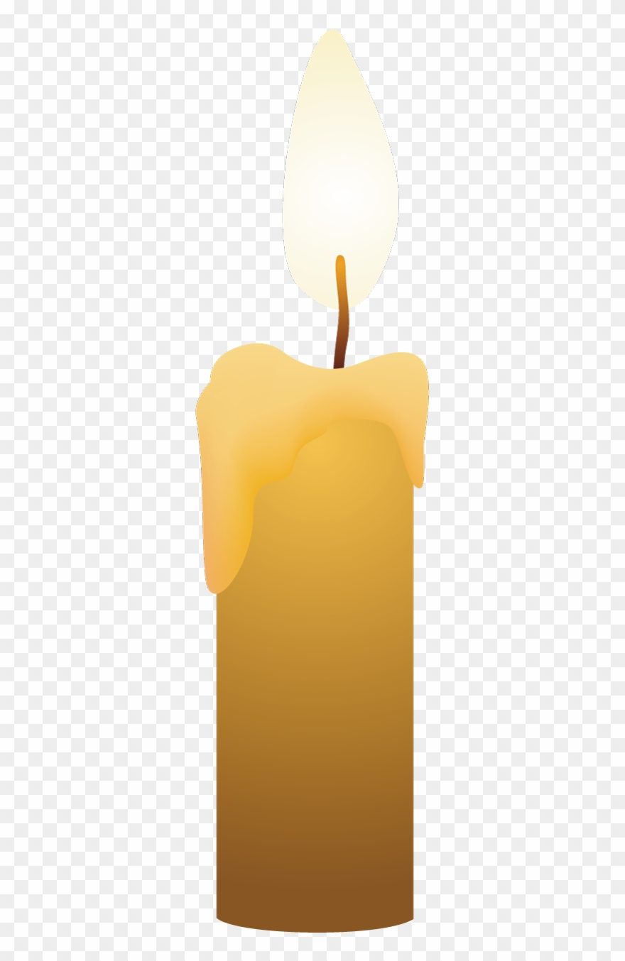 Beige Candles - Candle Light Flame Png Clipart