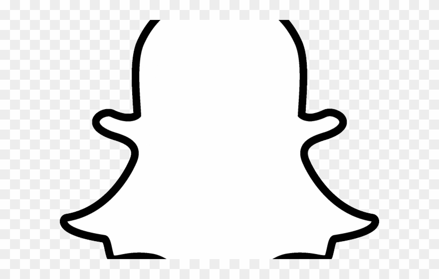 Snapchat Clipart Dog - Black Snapchat Logo Transparent - Png Download