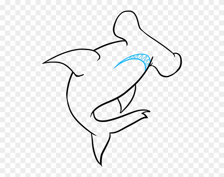 How To Draw Hammerhead Shark - Hammerhead Shark Clipart