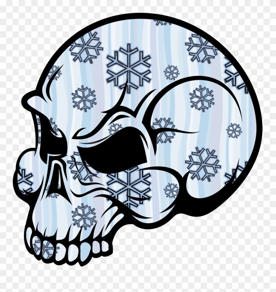 Skull Snow Image - Cool Easy Skull Drawings Clipart