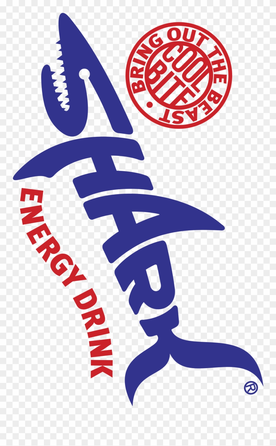 Vector Sharks Calligraphy - Beverage Shark Energy Drink Clipart