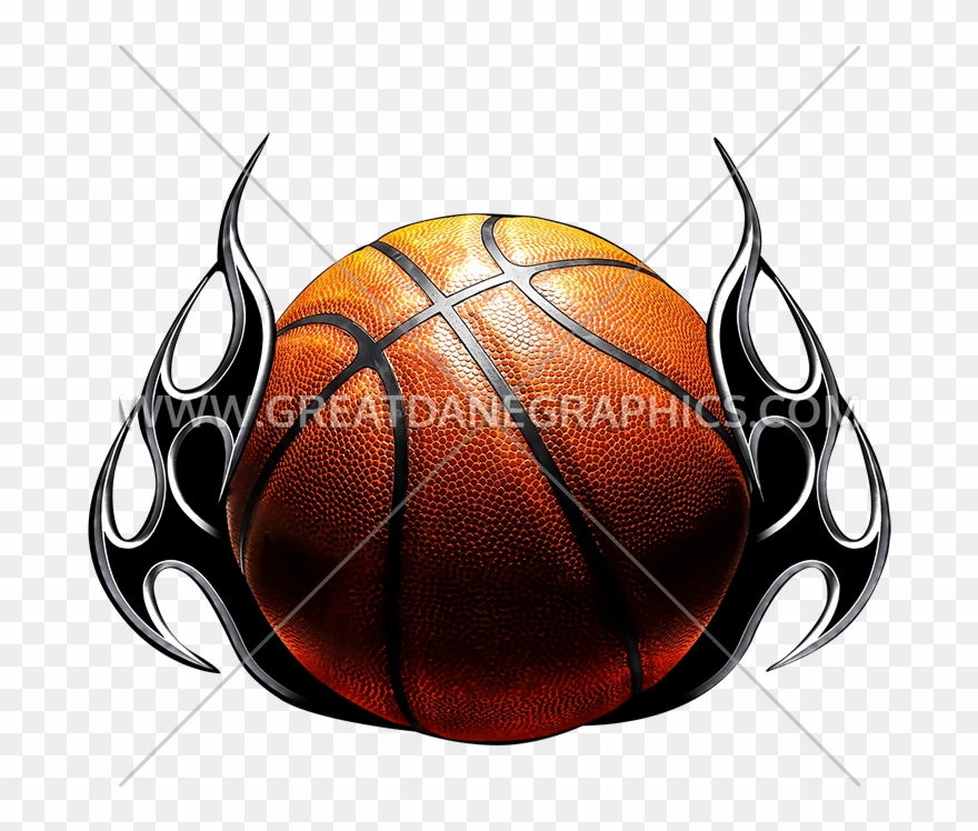 Clipart Flames Basketball - Fire - Png Download