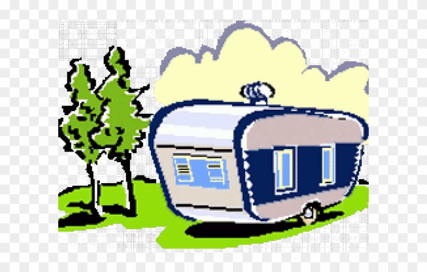 Camper Clipart Water - Caravan Park Clip Art - Png Download