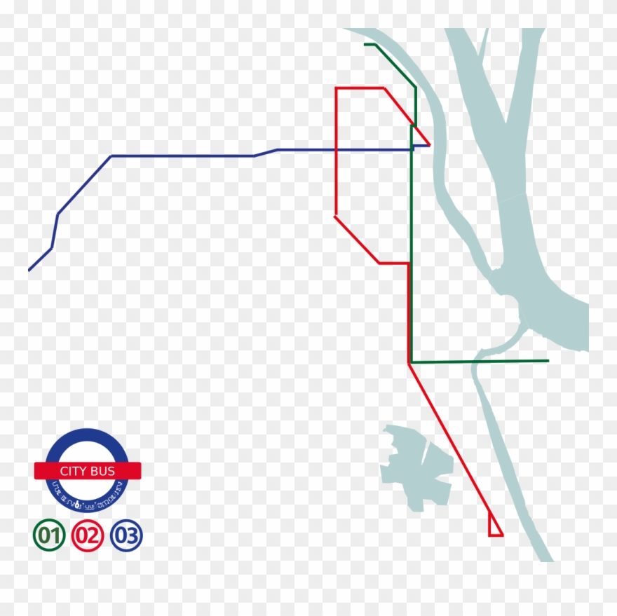 Phnom Penh Public Transport Network Map - Phnom Penh City Bus Line Clipart