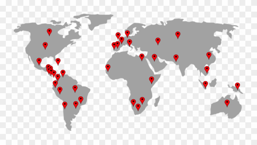 World Pin Map Ender Realtypark Co Location Stunning - World Map Pins Png Clipart