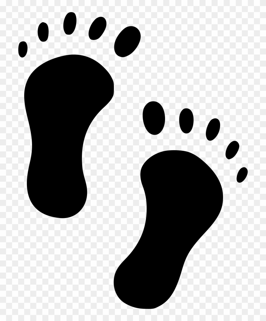 Clip Free Library Footsteps Clipart Border - Foot Step Icon Png Transparent Png