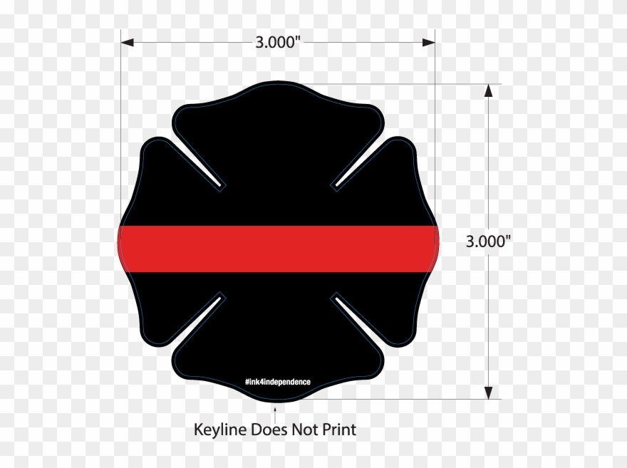 Thin Red Line Fd Shield Decal - First Responders Svg Clipart