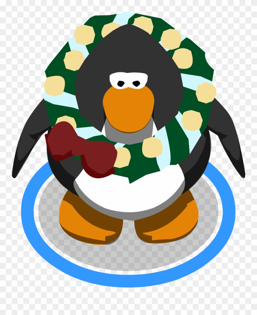 Jolly Holly Wreath In-game - Club Penguin Vuvuzela Clipart