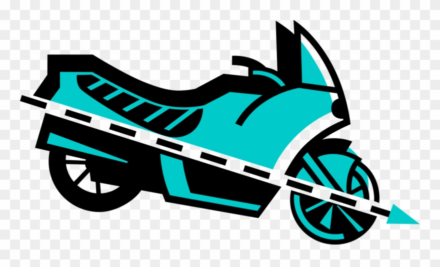 Vector Illustration Of Street Bike Motorcycle Or Motorbike - Motorcycle Clipart