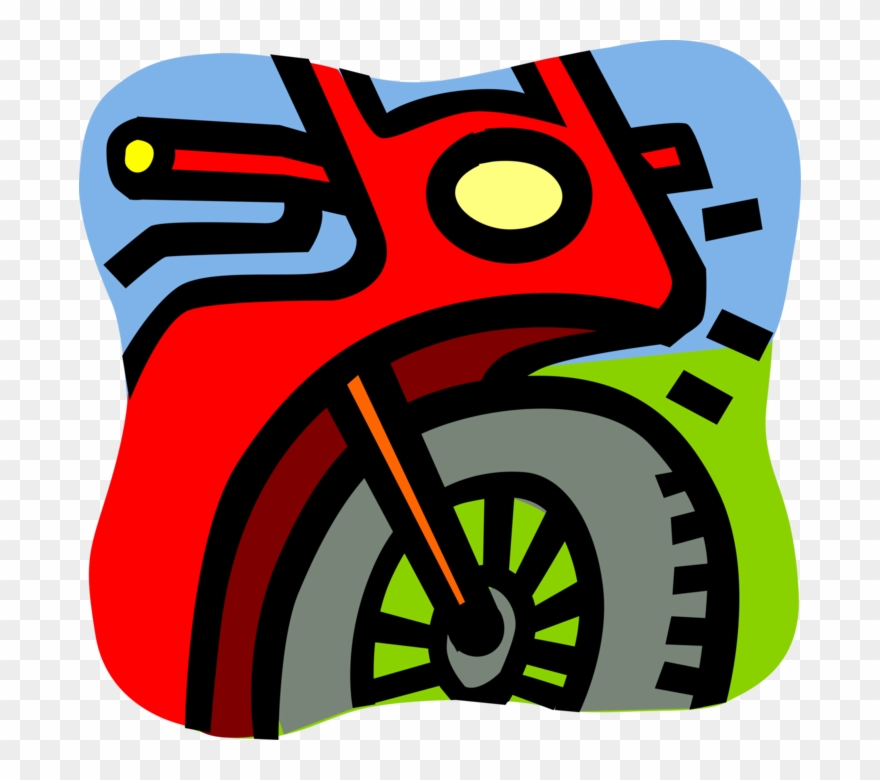 Vector Illustration Of Street Bike Motorcycle Or Motorbike - Motorcycle Clipart