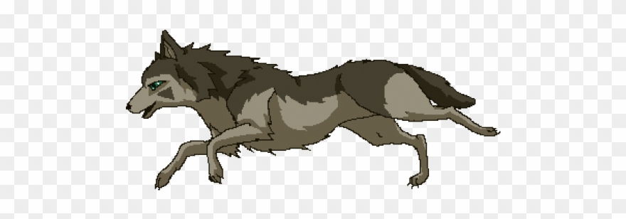 Original - Running Wolf Animation Clipart