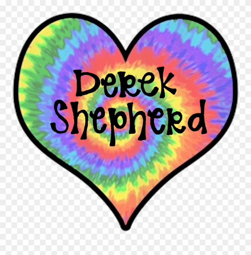 Derek Shepherd Tiedye Heart - Gossip Girl Clipart