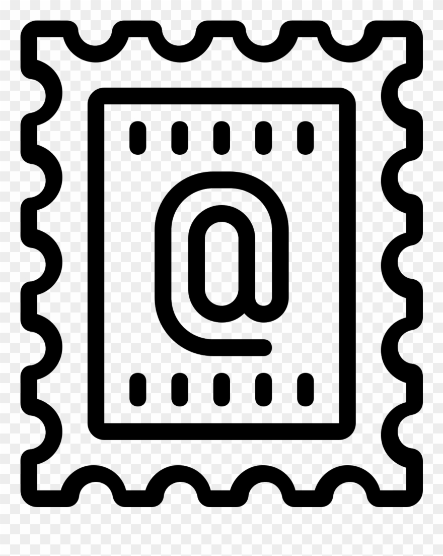 Post Stamp Icon - Clip Art Postage Stamp - Png Download